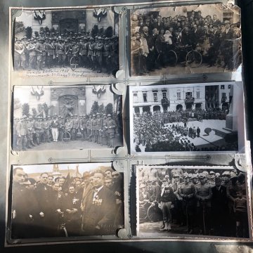 ALBUM FOTOGRAFICO Angelo Rabezzana ALPINI MUTILATI GUERRA WW1 SAN DAMIANO D'ASTI
