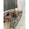 GRANDE MODELINO CATAMARANO '107 cm' FERRO ARTIGIANALE BARCA BOAT NAVE SHIP MODEL