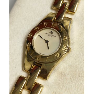 Baume & Mercier LINEA 5261 Plaque or G10 OROLOGIO POLSO Vintage LADY Wrist Watch