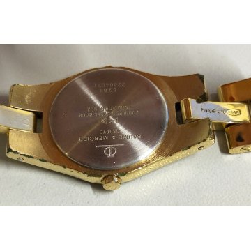 Baume & Mercier LINEA 5261 Plaque or G10 OROLOGIO POLSO Vintage LADY Wrist Watch