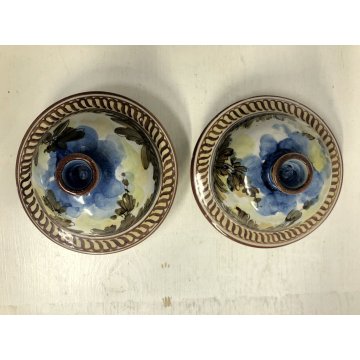 ANTICA COPPIA VASO MAIOLICA M.G.A. Mazzotti Abisola ALBARELLO FARMACIA '900