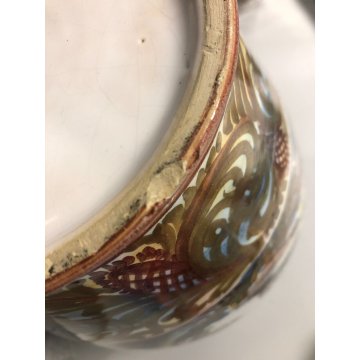 ANTICA COPPIA VASO MAIOLICA M.G.A. Mazzotti Abisola ALBARELLO FARMACIA '900