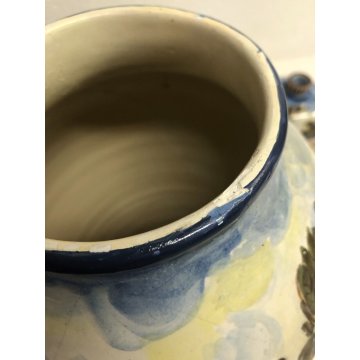 ANTICA COPPIA VASO MAIOLICA M.G.A. Mazzotti Abisola ALBARELLO FARMACIA '900