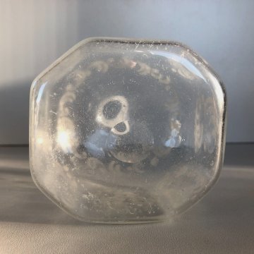 ANTICA BOTTIGLIA PROFUMO VETRO Murano SOFFIATO DECORO MOLATO FIORI FOGLIE '30