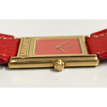 Ferrari 2625 OROLOGIO POLSO anni 80 VINTAGE WRIST WATCH montre ROSSO ORO Swiss