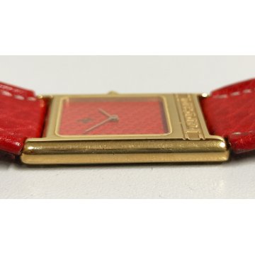 Ferrari 2625 OROLOGIO POLSO anni 80 VINTAGE WRIST WATCH montre ROSSO ORO Swiss