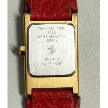 Ferrari 2625 OROLOGIO POLSO anni 80 VINTAGE WRIST WATCH montre ROSSO ORO Swiss