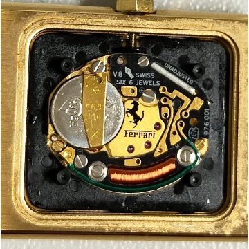 Ferrari 2625 OROLOGIO POLSO anni 80 VINTAGE WRIST WATCH montre ROSSO ORO Swiss
