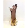 VASO VETRO Murano DESIGN FIORE AMBRA VIOLA 33,5 cm/h VINTAGE VASE FLOWER '50/'70