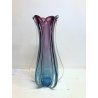 VASO VETRO Murano DESIGN FIORE AMETISTA TURCHESE 43,5 cm/h VINTAGE VASE FLOWER