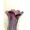 VASO VETRO Murano DESIGN FIORE AMETISTA TURCHESE 43,5 cm/h VINTAGE VASE FLOWER