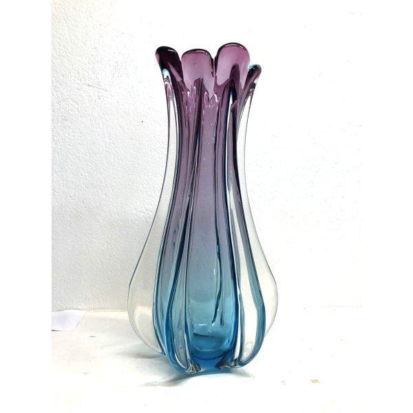 Fiore Vetro Murano Celeste Ametista - Made Murano Glass