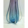VASO VETRO Murano DESIGN FIORE AMETISTA TURCHESE 43,5 cm/h VINTAGE VASE FLOWER