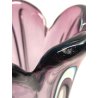 VASO VETRO Murano DESIGN FIORE AMETISTA TURCHESE 43,5 cm/h VINTAGE VASE FLOWER