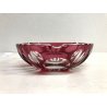 SVUOTATASCHE POSA CENERE BOWL CRISTALLO BOEMIA ROSSO RUBINO MOLATO CUT TO CLEAR