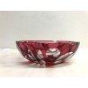 SVUOTATASCHE POSA CENERE BOWL CRISTALLO BOEMIA ROSSO RUBINO MOLATO CUT TO CLEAR