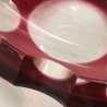 SVUOTATASCHE POSA CENERE BOWL CRISTALLO BOEMIA ROSSO RUBINO MOLATO CUT TO CLEAR
