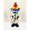 SCULTURA PAGLIACCIO CLOWN VETRO Murano MULTICOLORE MURRINA 24 cm/h VINTAGE 70s