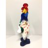 SCULTURA PAGLIACCIO CLOWN VETRO Murano MULTICOLORE MURRINA 24 cm/h VINTAGE 70s