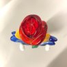 SCULTURA PAGLIACCIO CLOWN VETRO Murano MULTICOLORE MURRINA 24 cm/h VINTAGE 70s