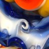SCULTURA PAGLIACCIO CLOWN VETRO Murano MULTICOLORE MURRINA 24 cm/h VINTAGE 70s