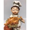 STATUINA FIGURA PORCELLANA CAPODIMONTE Frate CUOCO Chef VINTAGE '900