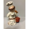 STATUINA FIGURA PORCELLANA CAPODIMONTE Frate CUOCO Chef VINTAGE '900