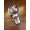 BOTTIGLIA CONICA CRISTALLO SCANALATO con TAPPO SFERA LIQUORE Whisky VINTAGE '900