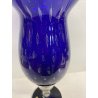 GRANDE VASO VETRO MURANO DESIGN BLU E ORO 51 cm/h VASE ITALIA CA'FOSCARI VINTAGE
