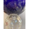GRANDE VASO VETRO MURANO DESIGN BLU E ORO 51 cm/h VASE ITALIA CA'FOSCARI VINTAGE