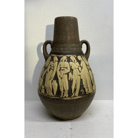 GRANDE VASO VINTAGE CERAMICA 47cm PORTAFIORI VASE WEST GERMANY ANFORA anni '50