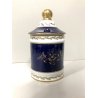 VASO con COPERCHIO PORCELLANA Sevres JAR WITH LID BLU ORO DECORO BOUQUET FIORITO