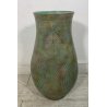 GRANDE VASO ZACCAGNINI VINTAGE CERAMICA h 56 cm PORTAFIORI VASE VERDE BRONZEO