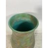 GRANDE VASO ZACCAGNINI VINTAGE CERAMICA h 56 cm PORTAFIORI VASE VERDE BRONZEO