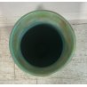 GRANDE VASO ZACCAGNINI VINTAGE CERAMICA h 56 cm PORTAFIORI VASE VERDE BRONZEO