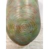 GRANDE VASO ZACCAGNINI VINTAGE CERAMICA h 56 cm PORTAFIORI VASE VERDE BRONZEO