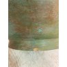 GRANDE VASO ZACCAGNINI VINTAGE CERAMICA h 56 cm PORTAFIORI VASE VERDE BRONZEO