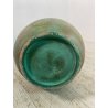 GRANDE VASO ZACCAGNINI VINTAGE CERAMICA h 56 cm PORTAFIORI VASE VERDE BRONZEO