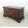 ANTICA PICCOLA CASSAPANCA PIEMONTESE legno ABETE epoca 1800 OLD WOOD CHEST BAULE
