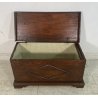 ANTICA PICCOLA CASSAPANCA PIEMONTESE legno ABETE epoca 1800 OLD WOOD CHEST BAULE