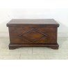 ANTICA PICCOLA CASSAPANCA PIEMONTESE legno ABETE epoca 1800 OLD WOOD CHEST BAULE
