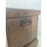 ANTICA PICCOLA CASSAPANCA PIEMONTESE legno ABETE epoca 1800 OLD WOOD CHEST BAULE