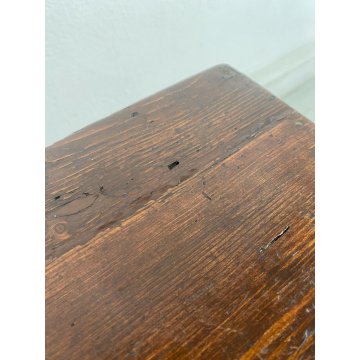 ANTICA PICCOLA CASSAPANCA PIEMONTESE legno ABETE epoca 1800 OLD WOOD CHEST BAULE
