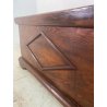 ANTICA PICCOLA CASSAPANCA PIEMONTESE legno ABETE epoca 1800 OLD WOOD CHEST BAULE