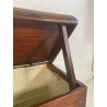 ANTICA PICCOLA CASSAPANCA PIEMONTESE legno ABETE epoca 1800 OLD WOOD CHEST BAULE