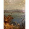 QUADRO DIPINTO OLIO Artino Giroldi PAESAGGIO AUTUNNO COLLINE LAGO MAGGIORE '900