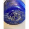 VASO VINTAGE blu La Murrina VETRO MURANO SCAVO MASCHERONI LEONE '900