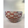 ANTICO VASO CIOTOLA VINTAGE CERAMICA PORTAFIORI VASE PAINTED CUBE BOWL cache-pot