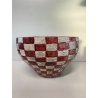 ANTICO VASO CIOTOLA VINTAGE CERAMICA PORTAFIORI VASE PAINTED CUBE BOWL cache-pot