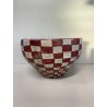 ANTICO VASO CIOTOLA VINTAGE CERAMICA PORTAFIORI VASE PAINTED CUBE BOWL cache-pot
